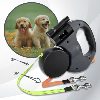 Lesă dublă pentru câini - FlexiPaws