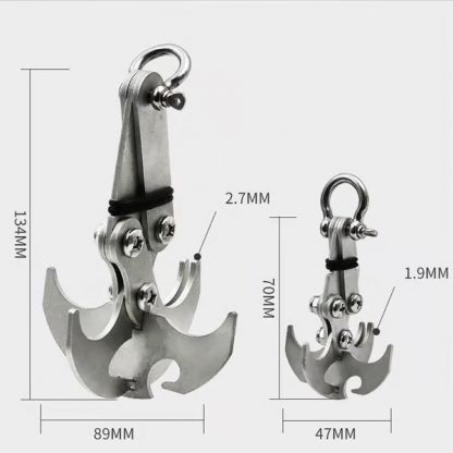 2x Cârlig mecanic cu carabină pliabilă - GrappleMaster